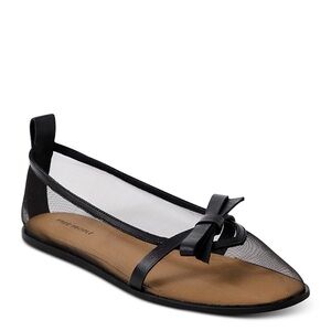 Black Mesh Ballet Flats